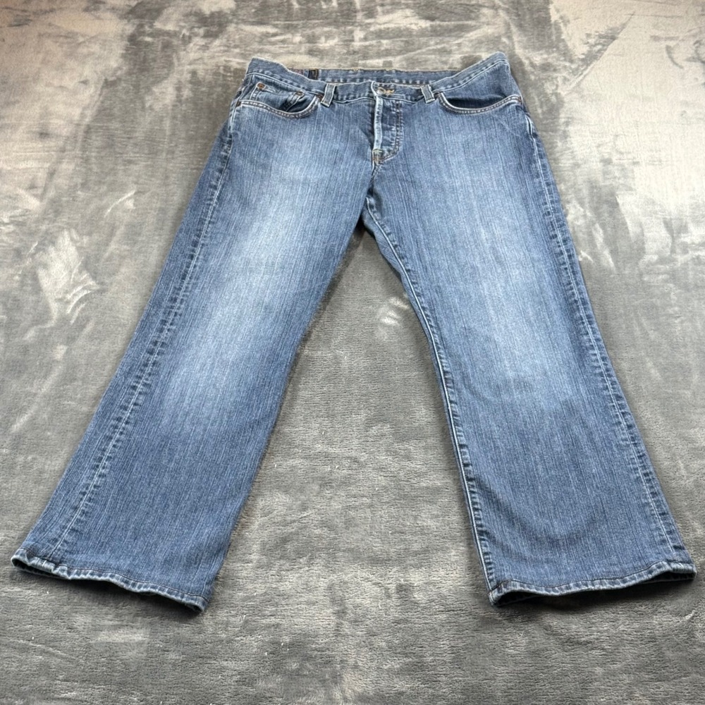 Lucky Brand Easy Rider Mens Jeans 31x30 Blue Straight Leg Made in USA Button Fly